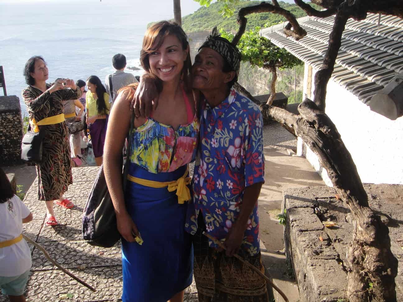 No Templo de Uluwatu, em Bali